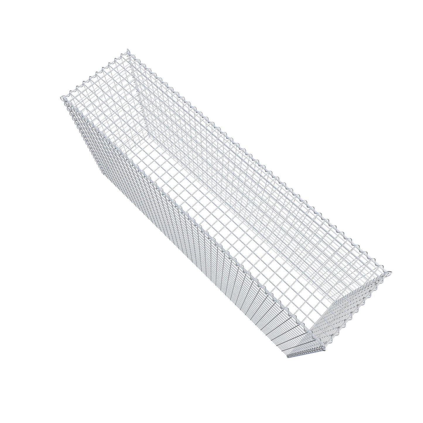 Gabion rapporté type 3 200 cm x 100 cm x 50 cm (L x H x P), mailles 5 cm x 5 cm, spirale