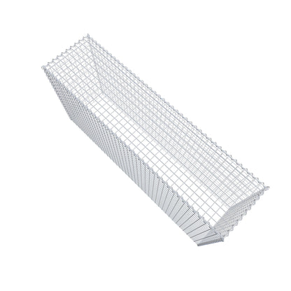 Gabion rapporté type 3 200 cm x 100 cm x 50 cm (L x H x P), mailles 5 cm x 5 cm, spirale