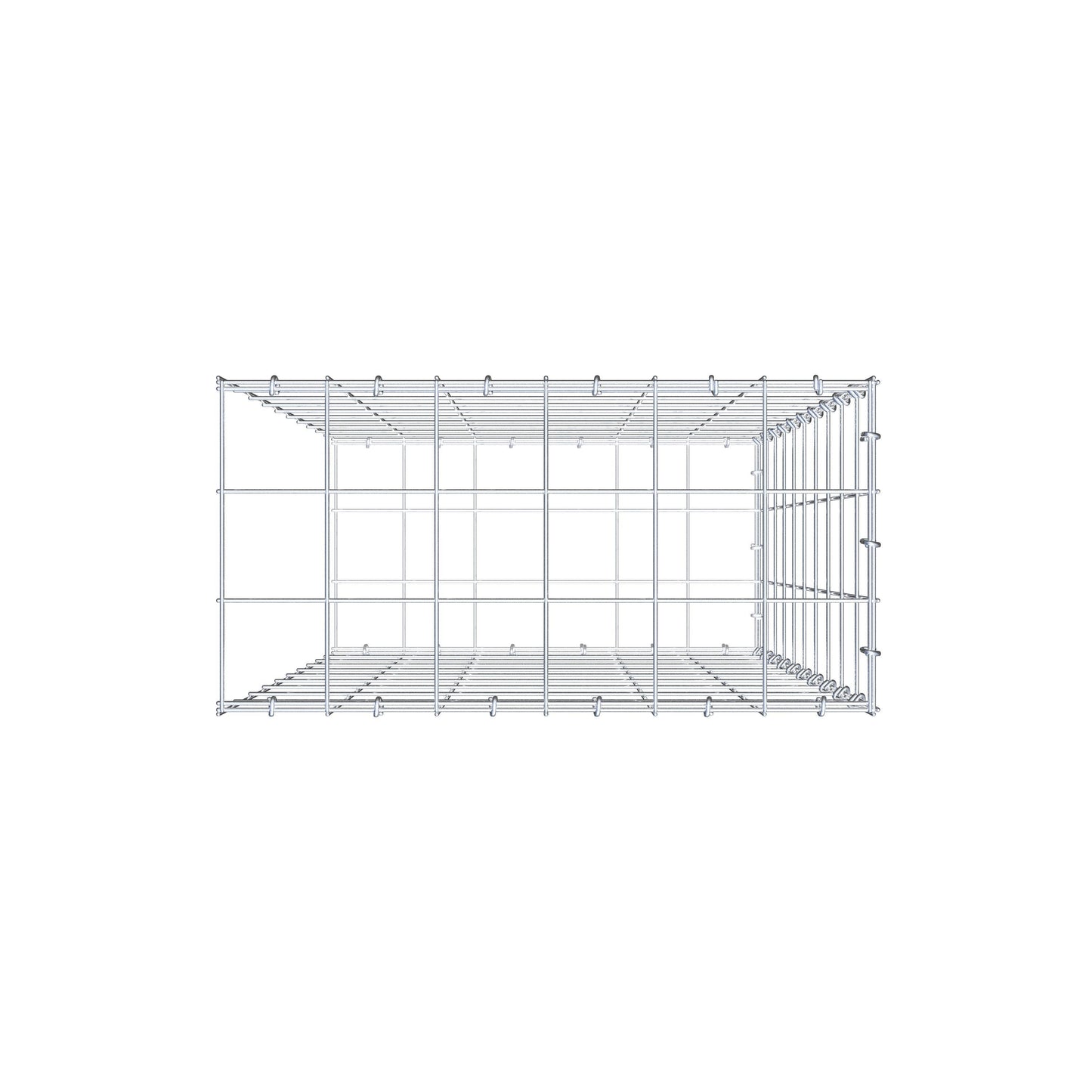 Gabbione aggiuntivo di tipo 2 100 cm x 60 cm x 30 cm (L x H x P), maglia 10 cm x 10 cm, anello a C