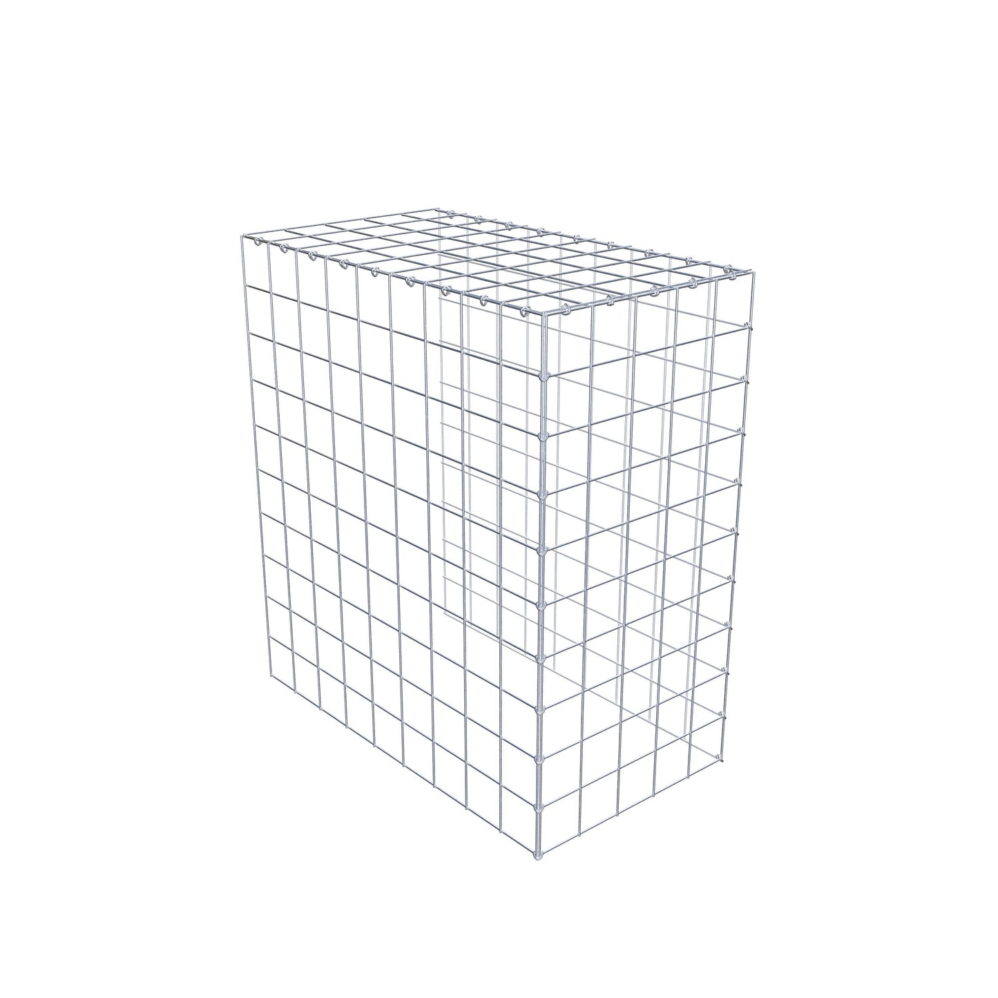 Mounted gabion type 4 100 cm x 90 cm x 50 cm (L x H x D), mesh size 10 cm x 10 cm, C-ring