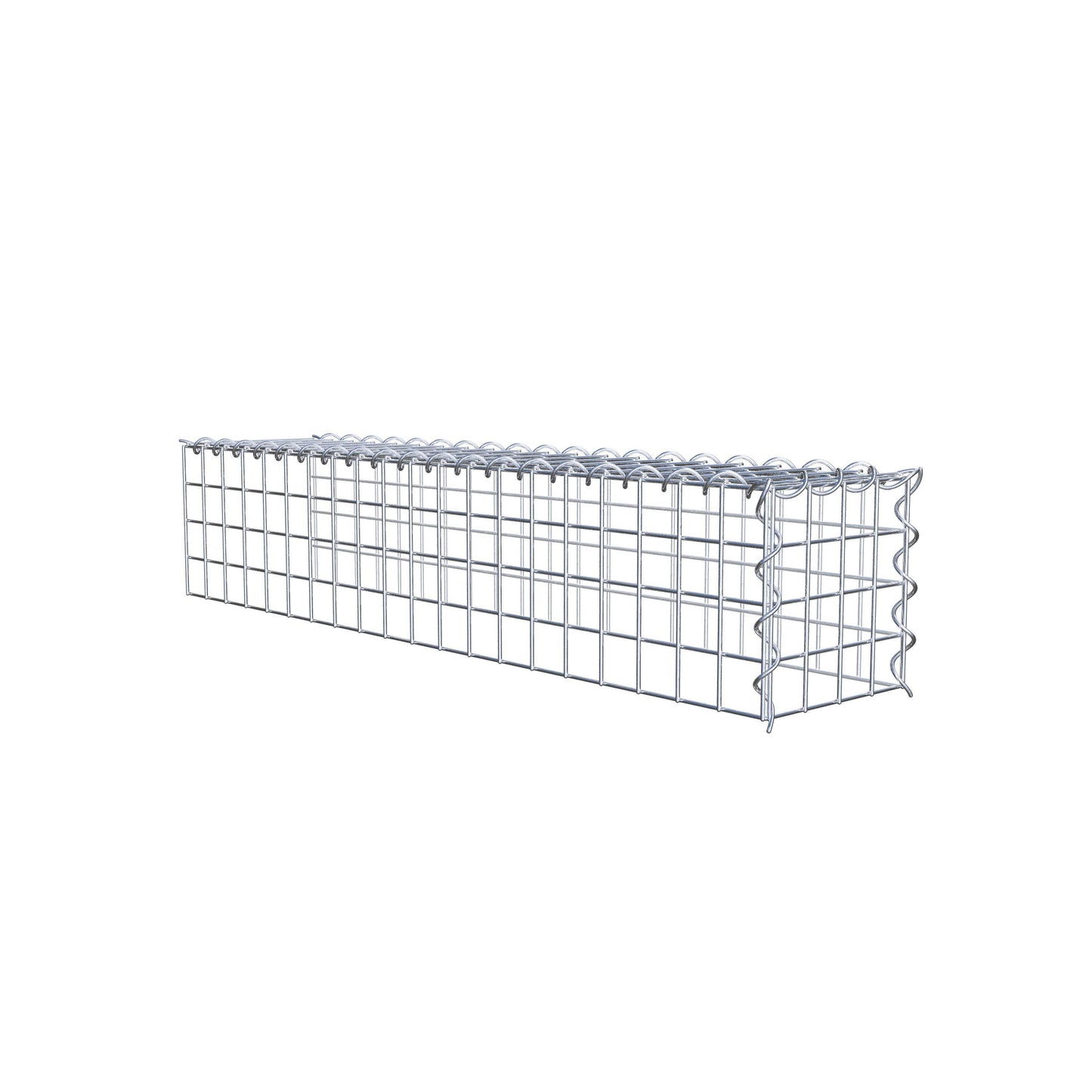 Gabion rapporté type 4 100 cm x 20 cm x 20 cm (L x H x P), mailles 5 cm x 5 cm, spirale