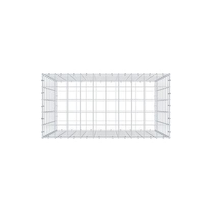 Gabion 100 cm x 90 cm x 50 cm (L x H x D), maskestørrelse 10 cm x 10 cm, C-ring