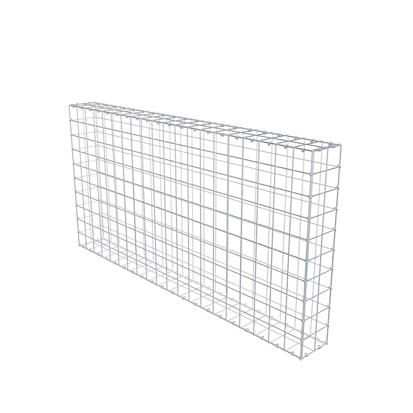 Gabion 200 cm x 100 cm x 20 cm (L x H x P), maille 10 cm x 10 cm, anneau en C