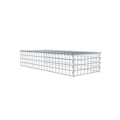 Gabion rapporté type 4 100 cm x 20 cm x 40 cm (L x H x P), mailles 5 cm x 5 cm, spirale