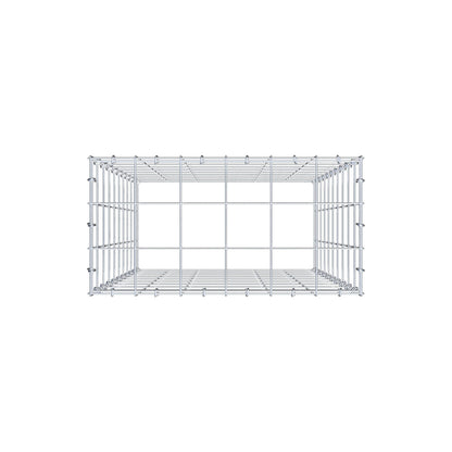 Monteret gabion type 3 100 cm x 60 cm x 30 cm (L x H x D), maskestørrelse 10 cm x 10 cm, C-ring