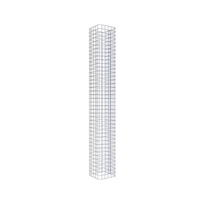 Colonne de gabion carrée galvanisée à chaud, 27 cm x 27 cm, 200 cm de hauteur, MW 5 cm x 5 cm