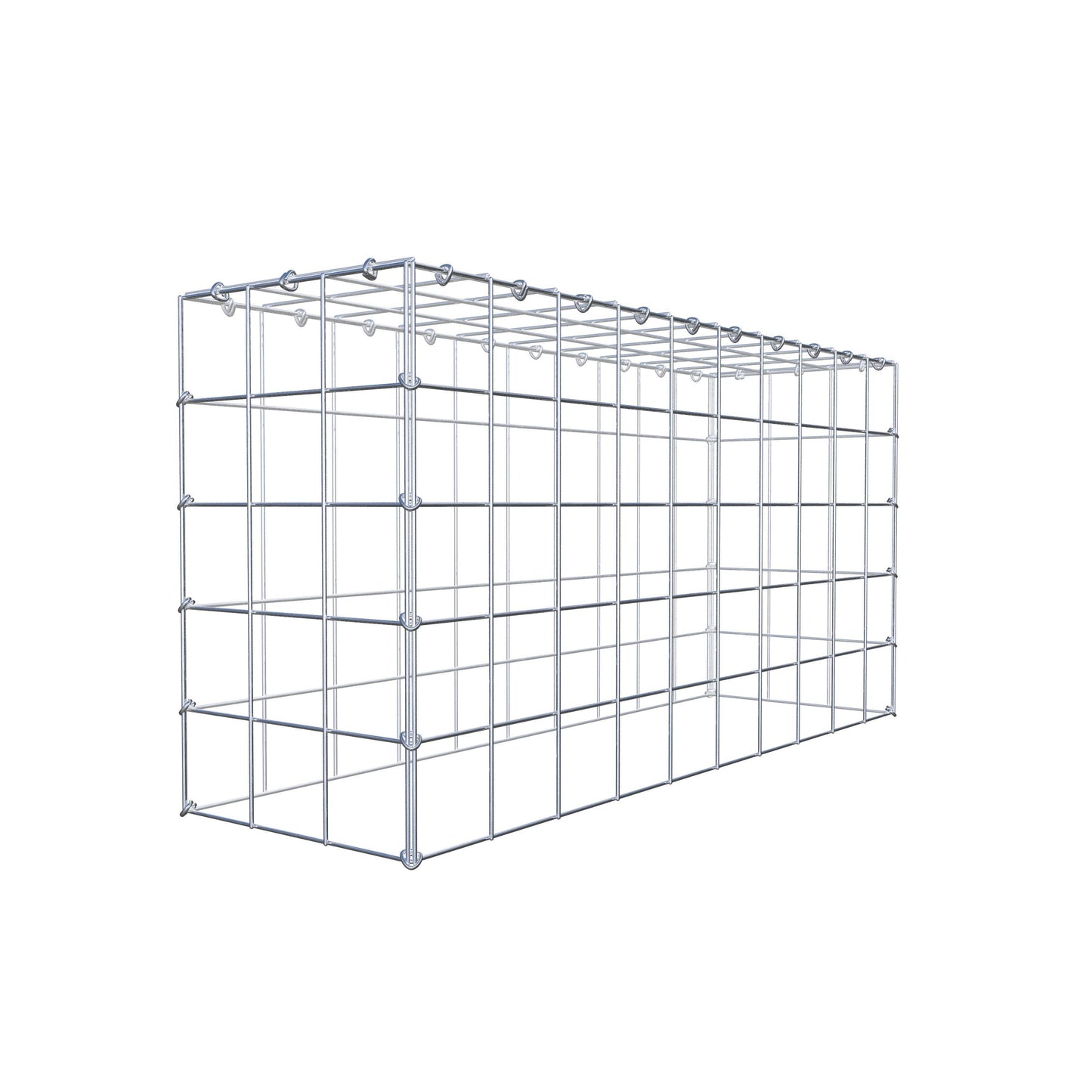 Anbaugabione Typ 3 100 cm x 50 cm x 30 cm (L x H x T), Maschenweite 10 cm x 10 cm, C-Ring
