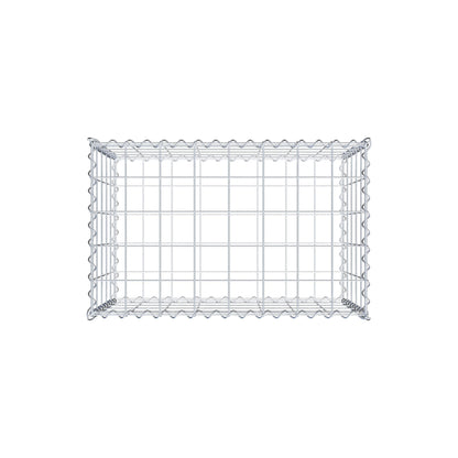 Gabion 80 cm x 50 cm x 50 cm (L x H x P), mailles 10 cm x 10 cm, spirale