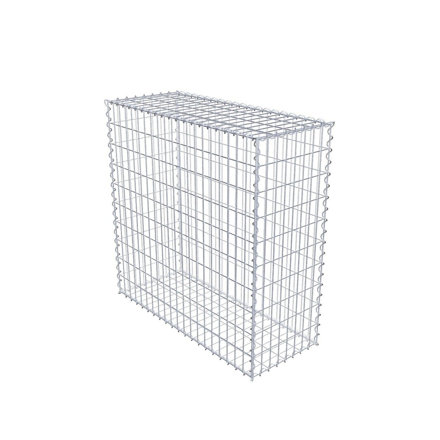 Gabione 100 cm x 100 cm x 40 cm (L x H x T), Maschenweite 5 cm x 10 cm, Spirale
