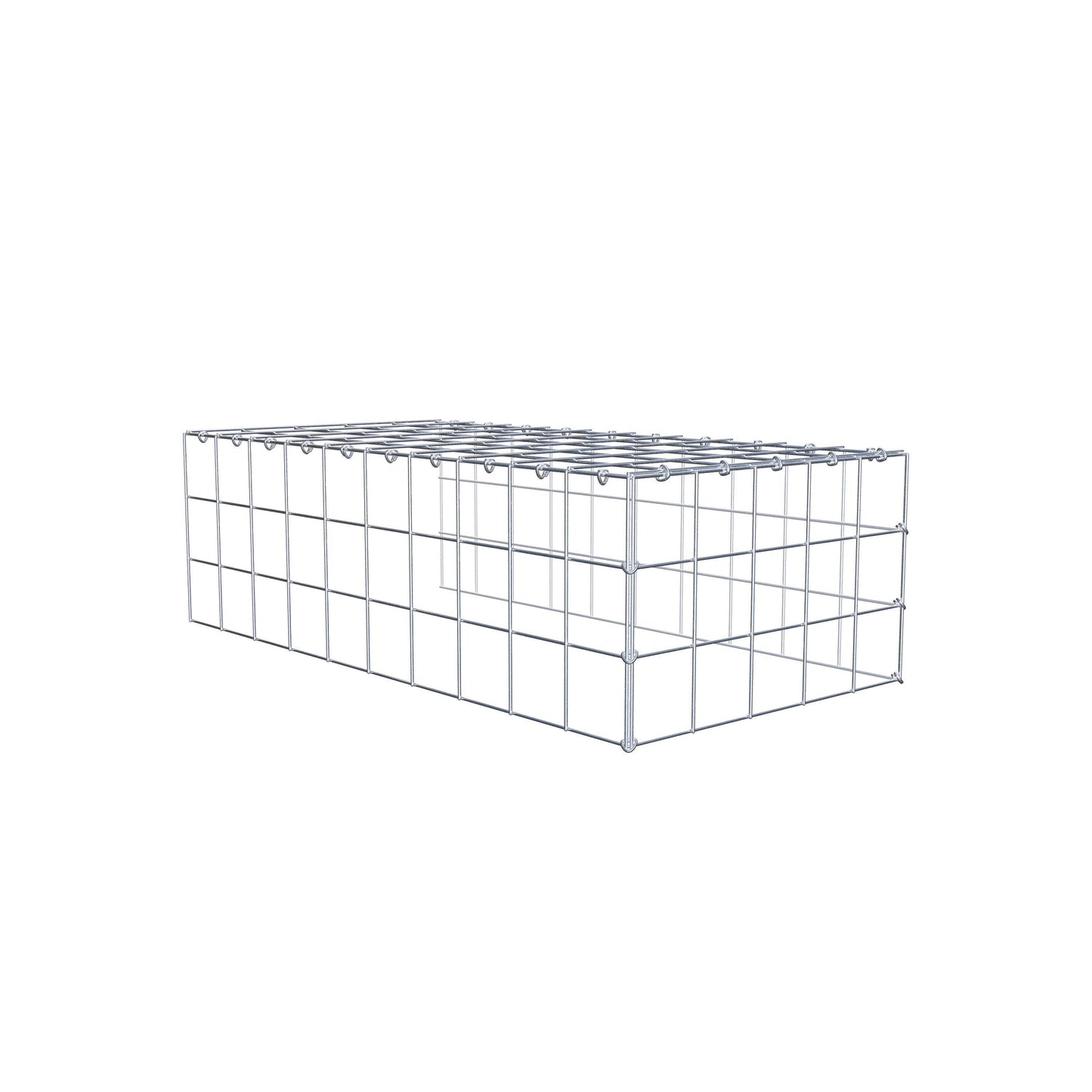 Gavión complementario de tipo 4 100 cm x 30 cm x 50 cm (L x A x P), malla 10 cm x 10 cm, anillo en C