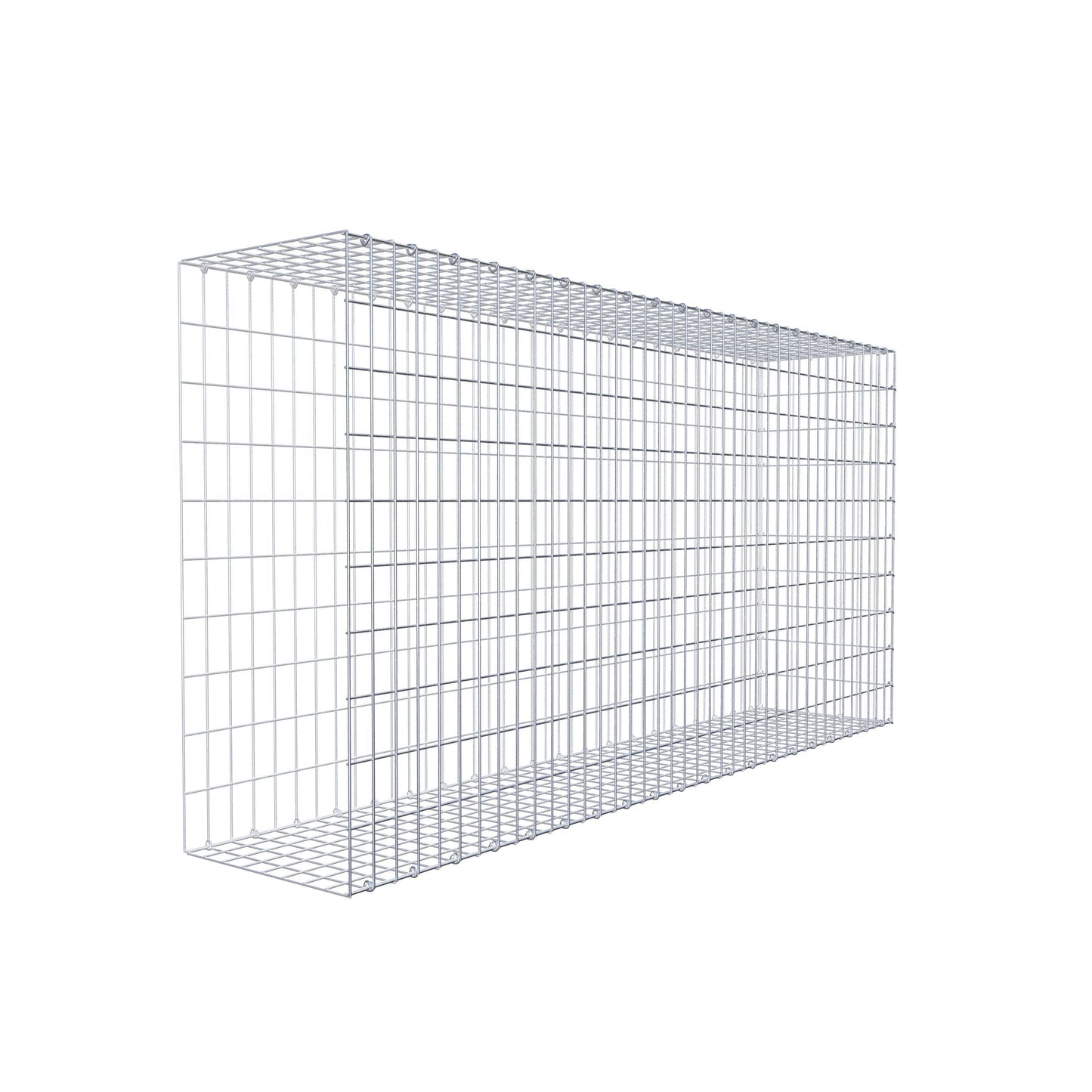 Monteret gabion type 2 200 cm x 100 cm x 40 cm, maskestørrelse 5 cm x 10 cm, C-ring