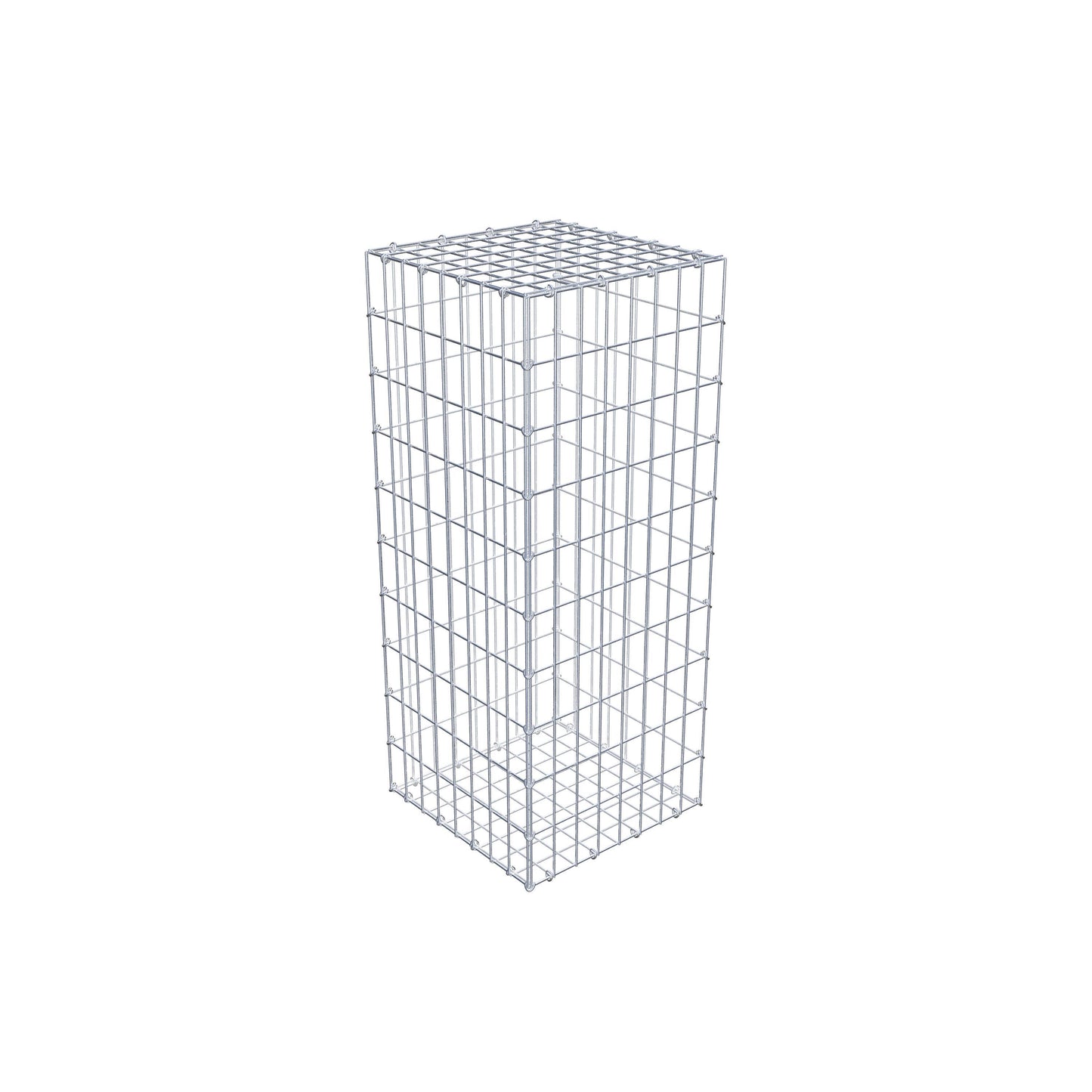 Gavión 100 cm x 40 cm x 40 cm (L x A x P), luz de malla 5 cm x 10 cm, anillo en C