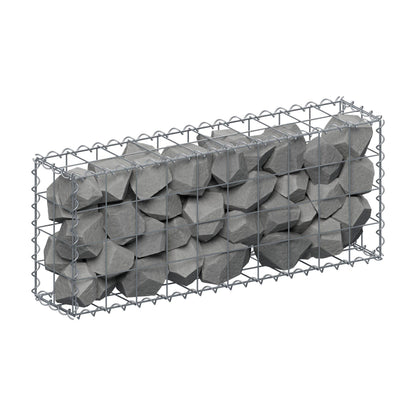 Gabione 100 cm x 40 cm x 20 cm (L x H x T), Maschenweite 10 cm x 10 cm, Spirale