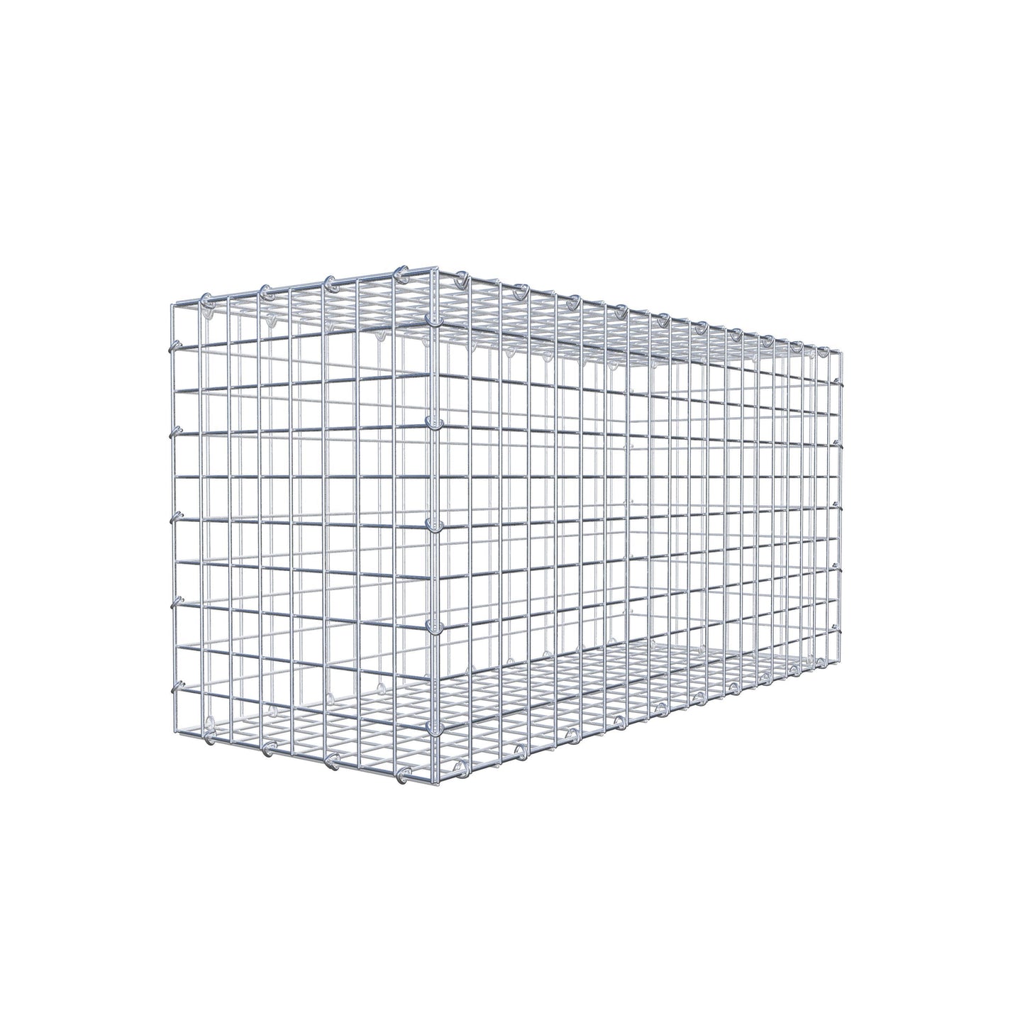 Gavión 100 cm x 50 cm x 40 cm (L x A x P), luz de malla 5 cm x 5 cm, anillo en C