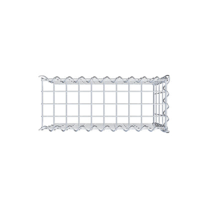 Opvokset gabion type 4 50 cm x 40 cm x 20 cm (L x H x D), maskestørrelse 5 cm x 10 cm, spiral