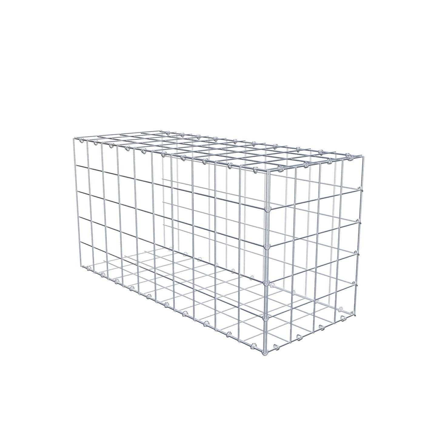 Type 2 oplegkorf 100 cm x 50 cm x 40 cm (L x H x D), maaswijdte 10 cm x 10 cm, C-ring