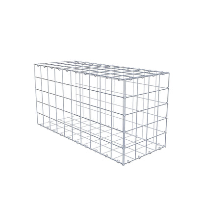 Type 2 oplegkorf 100 cm x 50 cm x 40 cm (L x H x D), maaswijdte 10 cm x 10 cm, C-ring