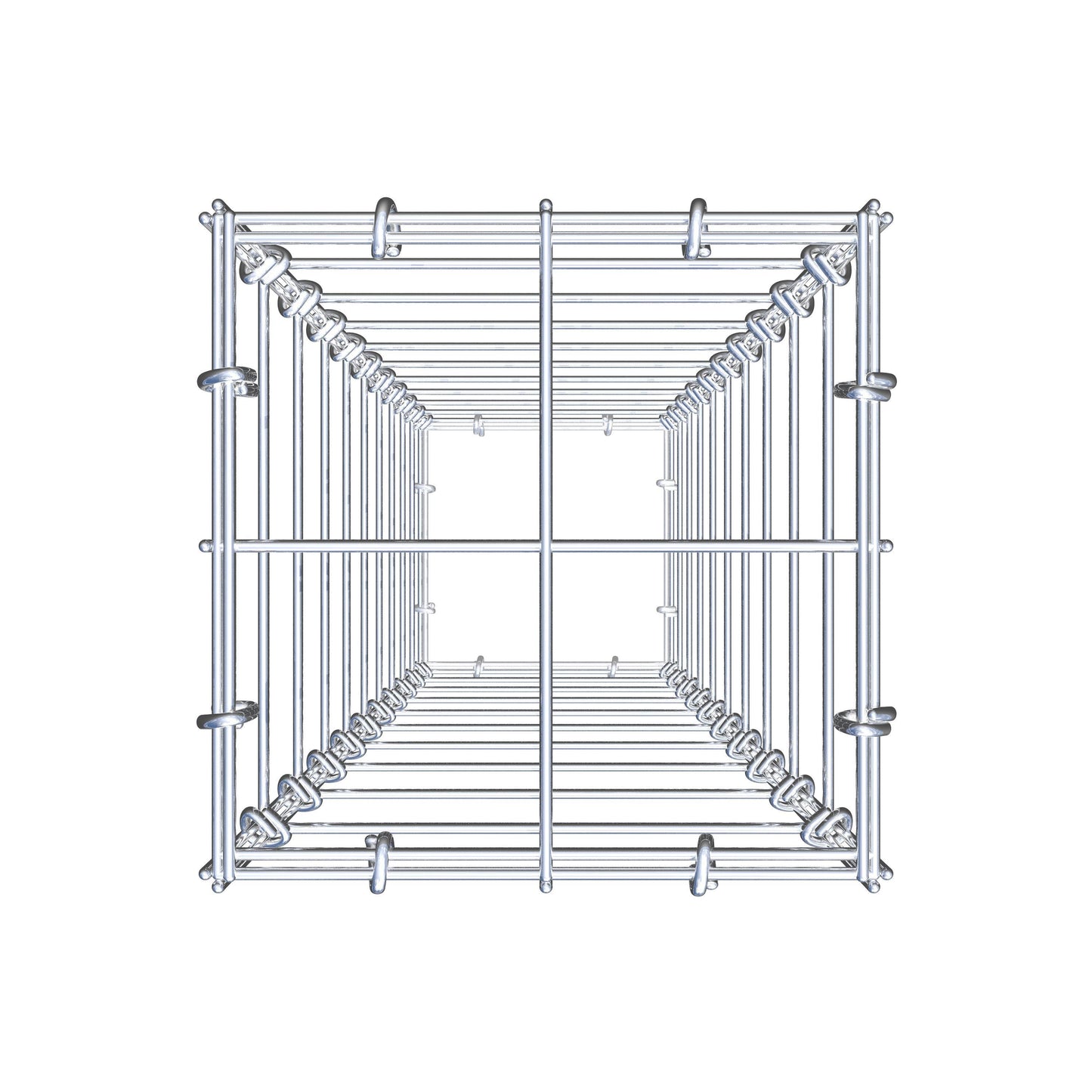 Gabion 100 cm x 20 cm x 20 cm (L x H x D), maskstorlek 10 cm x 10 cm, C-ring