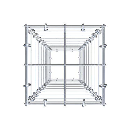 Gabion 100 cm x 20 cm x 20 cm (L x H x D), maskstorlek 10 cm x 10 cm, C-ring