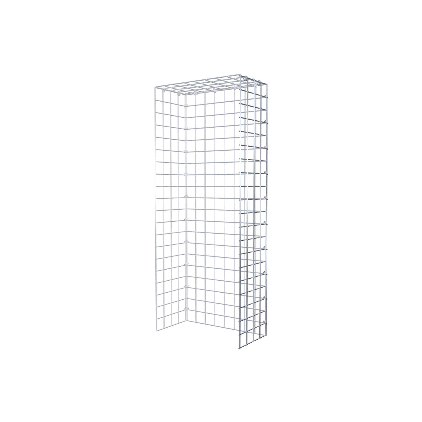 Gabbione fissabile tipo 4 100 cm x 20 cm x 40 cm (L x H x P), maglia 5 cm x 5 cm, anello a C