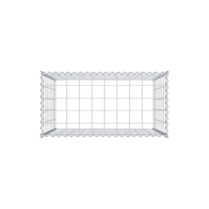 Opvokset gabion type 3 100 cm x 90 cm x 50 cm (L x H x D), maskestørrelse 10 cm x 10 cm, spiral