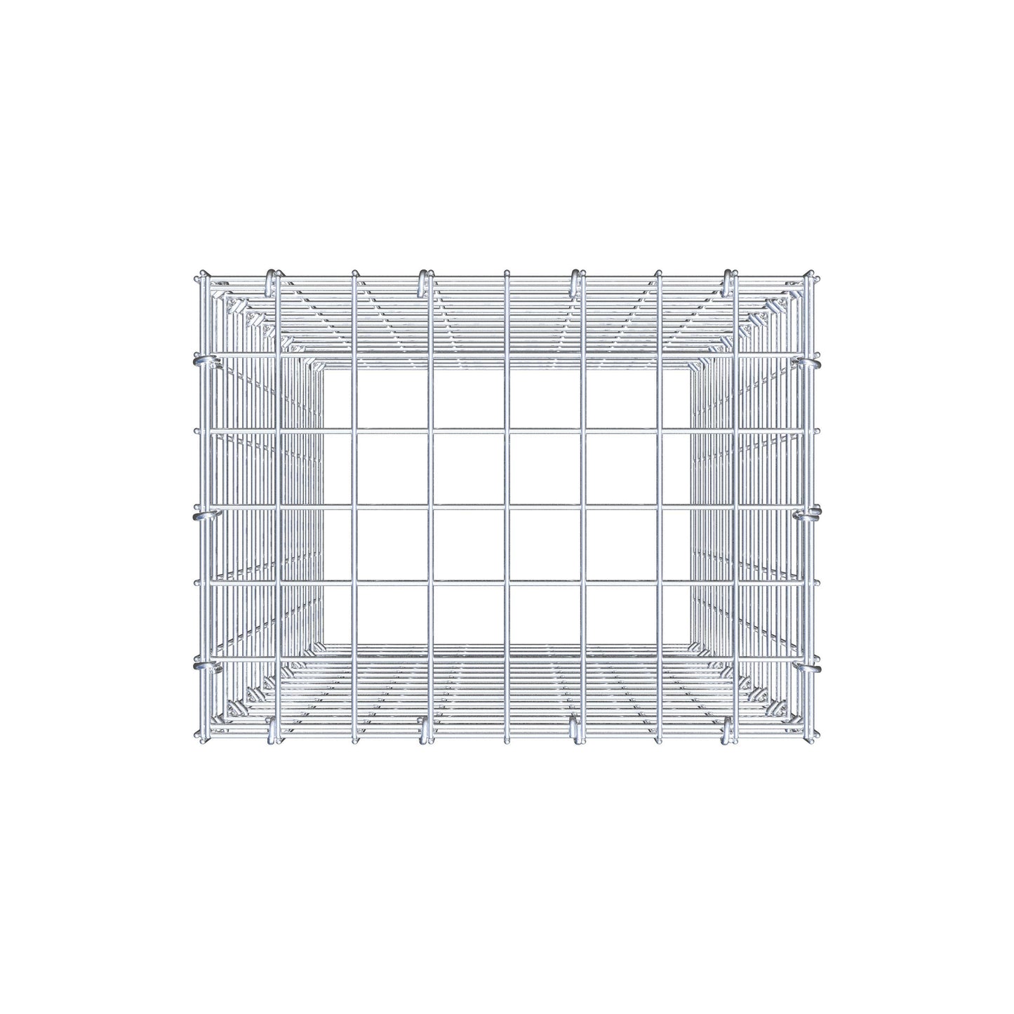 Mounted gabion type 3 80 cm x 40 cm x 30 cm (L x H x D), mesh size 5 cm x 5 cm, C-ring