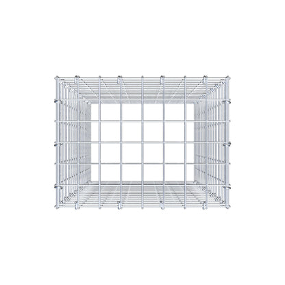 Mounted gabion type 3 80 cm x 40 cm x 30 cm (L x H x D), mesh size 5 cm x 5 cm, C-ring