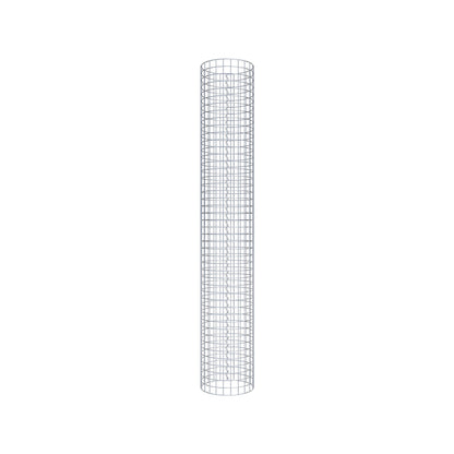 Schanskorfzuil rond 37 cm diameter, 230 cm hoogte, maaswijdte 5 cm x 5 cm