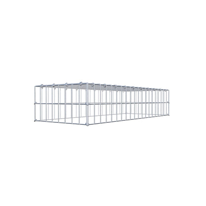 Mounted gabion type 3 100 cm x 20 cm x 40 cm (L x H x D), mesh size 5 cm x 10 cm, C-ring