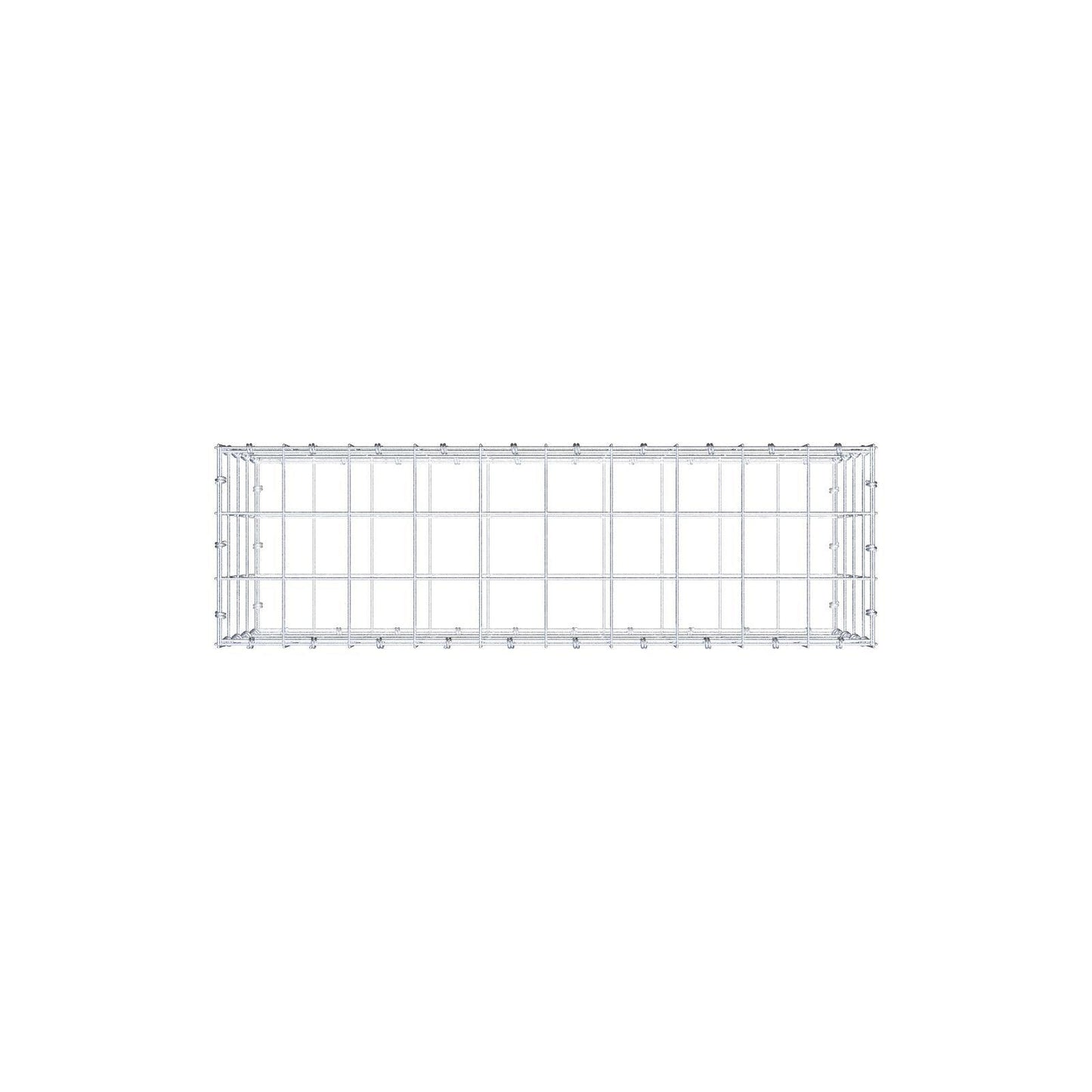 Gabbione 100 cm x 40 cm x 30 cm (L x H x P), maglia 10 x 10 cm, anello a spirale