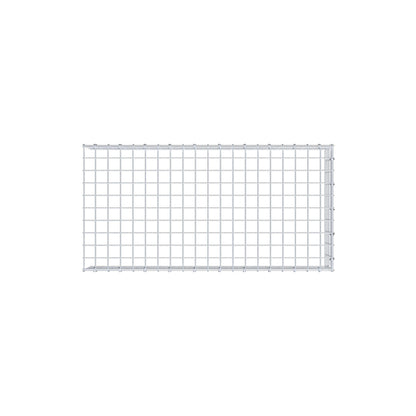 Fästbar gabion typ 4 100 cm x 20 cm x 50 cm (L x H x D), maskstorlek 5 cm x 5 cm, C-ring