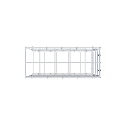 Mounted gabion type 2 50 cm x 40 cm x 20 cm (L x H x D), mesh size 10 cm x 10 cm, C-ring