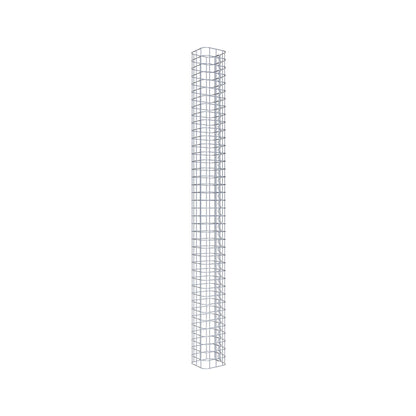 Colonne de gabion carrée galvanisée à chaud, 17 cm x 17 cm, hauteur 200 cm, MW 5 cm x 5 cm