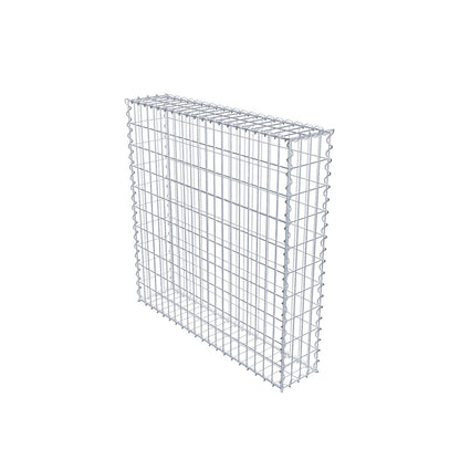 Gabion 100 cm x 100 cm x 20 cm (L x H x D), maskestørrelse 5 cm x 10 cm, spiral