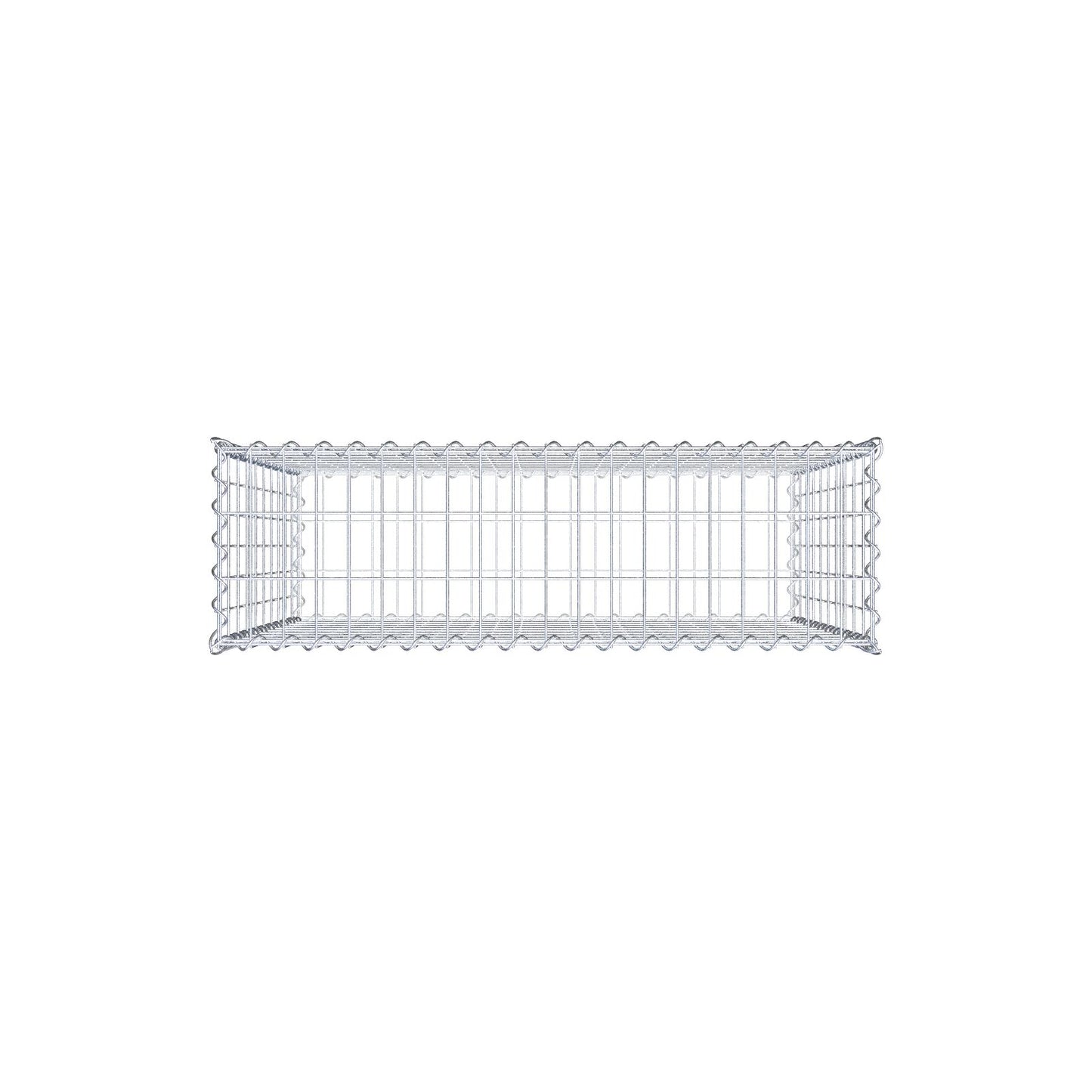 Gabion 100 cm x 100 cm x 30 cm (L x H x D), maskstorlek 5 cm x 10 cm, spiral