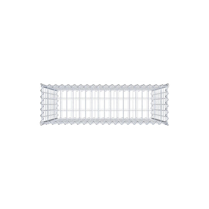 Gabion 100 cm x 100 cm x 30 cm (L x H x D), maskstorlek 5 cm x 10 cm, spiral