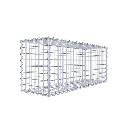Schanskorf 100 cm x 40 cm x 30 cm (L x H x D), maaswijdte 5 cm x 5 cm, spiraalvormig