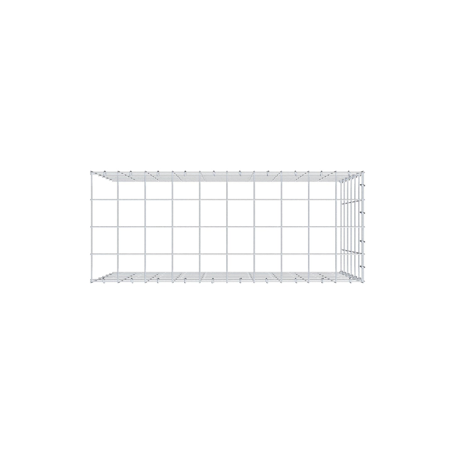 Gavión complementario de tipo 4 100 cm x 60 cm x 40 cm (L x A x P), malla 10 cm x 10 cm, anillo en C