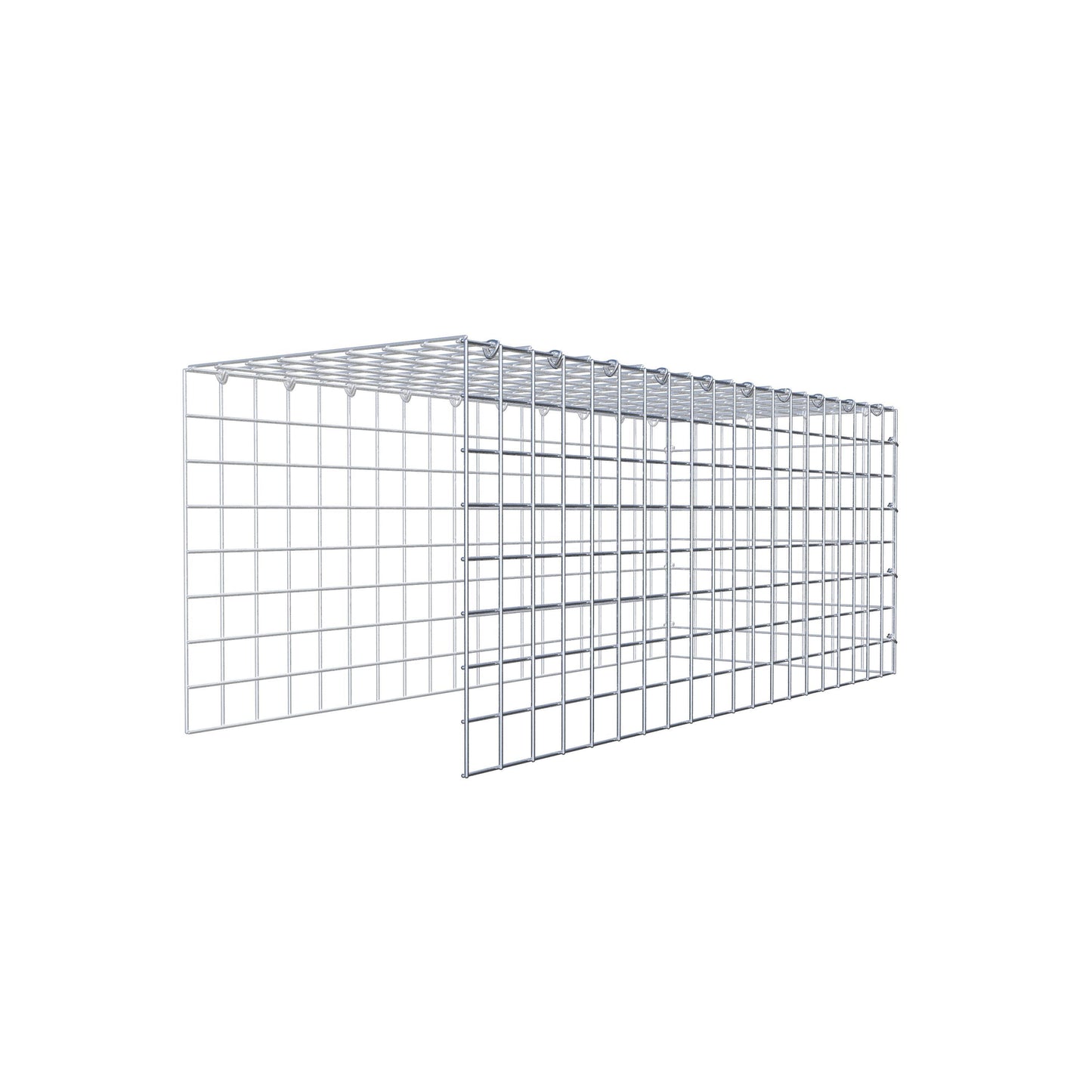 Extra gabion typ 4 100 cm x 40 cm x 40 cm (L x H x D), maskstorlek 5 cm x 5 cm, C-ring