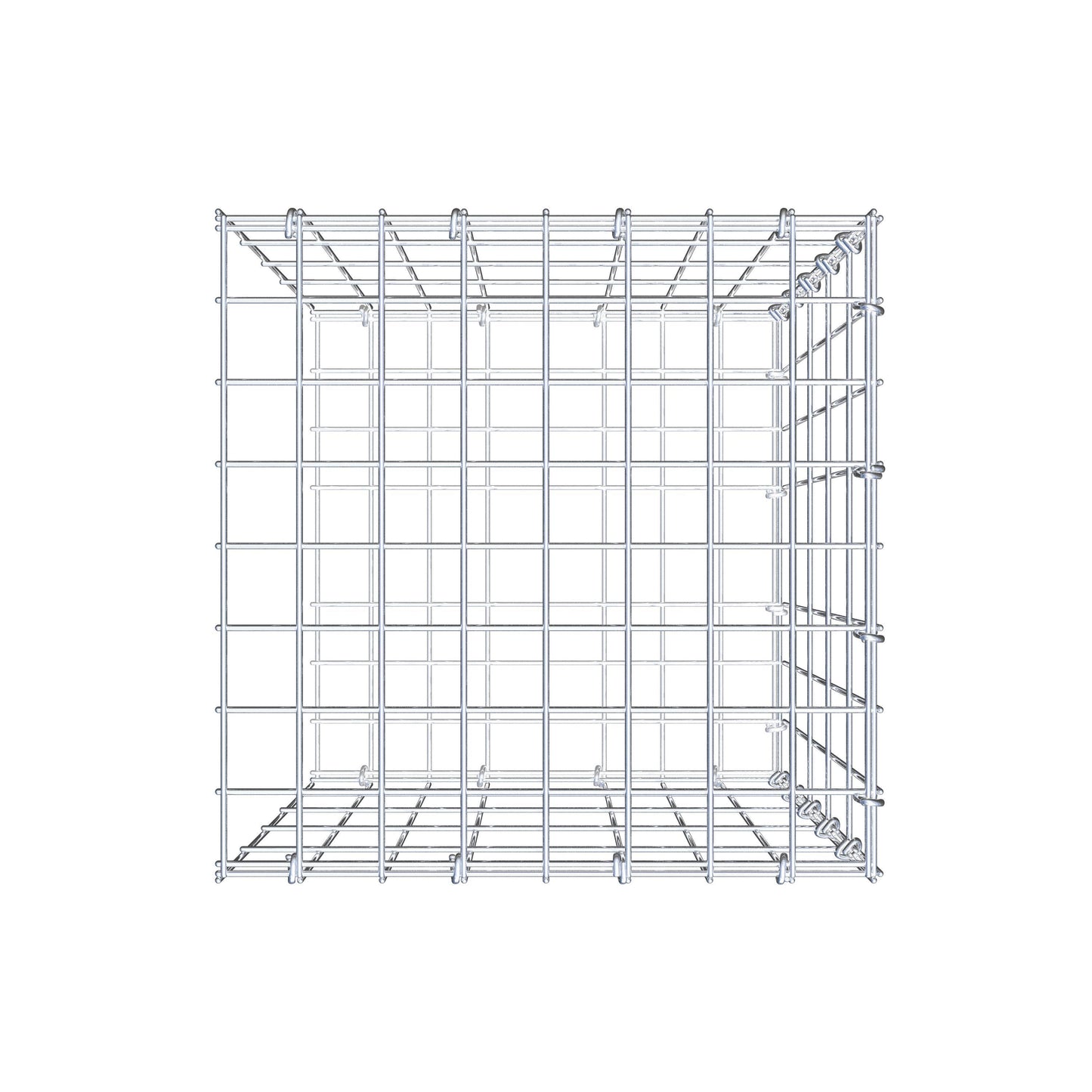 Anbaugabione Typ 2 50 cm x 40 cm x 40 cm, Maschenweite 5 cm x 10 cm, C-Ring