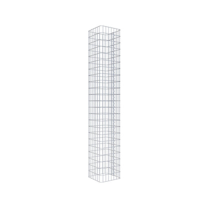 Gabionensäule eckig 37 cm x 37 cm, 230 cm Höhe, MW 5 cm x 10 cm