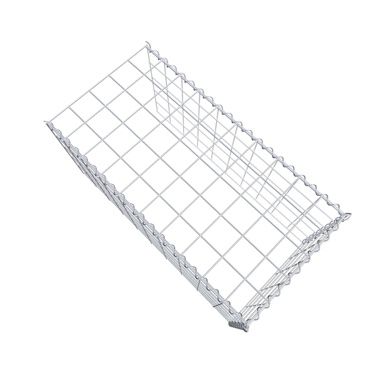 Gabion rapporté type 4 100 cm x 50 cm x 50 cm (L x H x P), mailles 10 cm x 10 cm, spirale