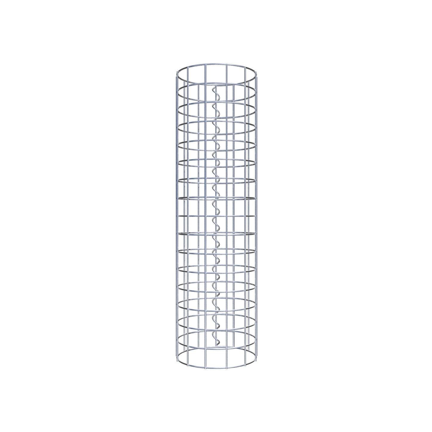 Columna de gaviones redonda 22 cm de diámetro, 80 cm de altura, malla 5 cm x 5 cm