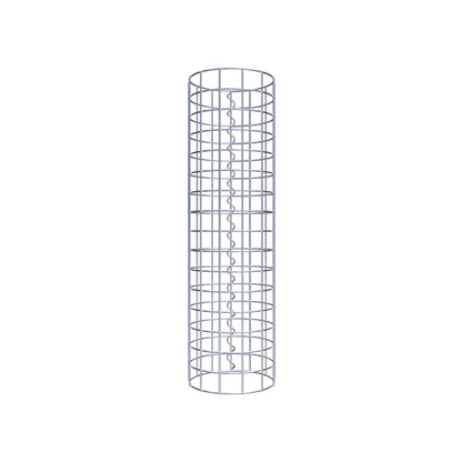 Columna de gaviones redonda 22 cm de diámetro, 80 cm de altura, malla 5 cm x 5 cm