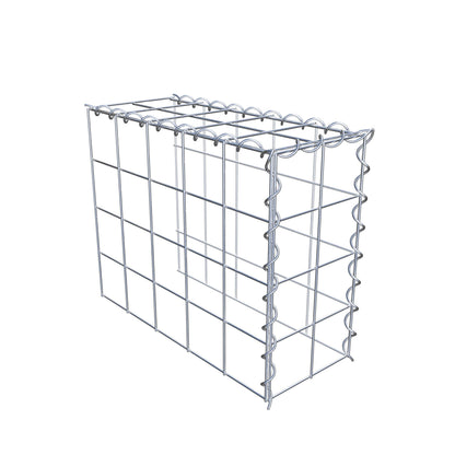 Add-on schanskorf type 4 50 cm x 40 cm x 20 cm (L x H x D), maaswijdte 10 cm x 10 cm, spiraalvormig