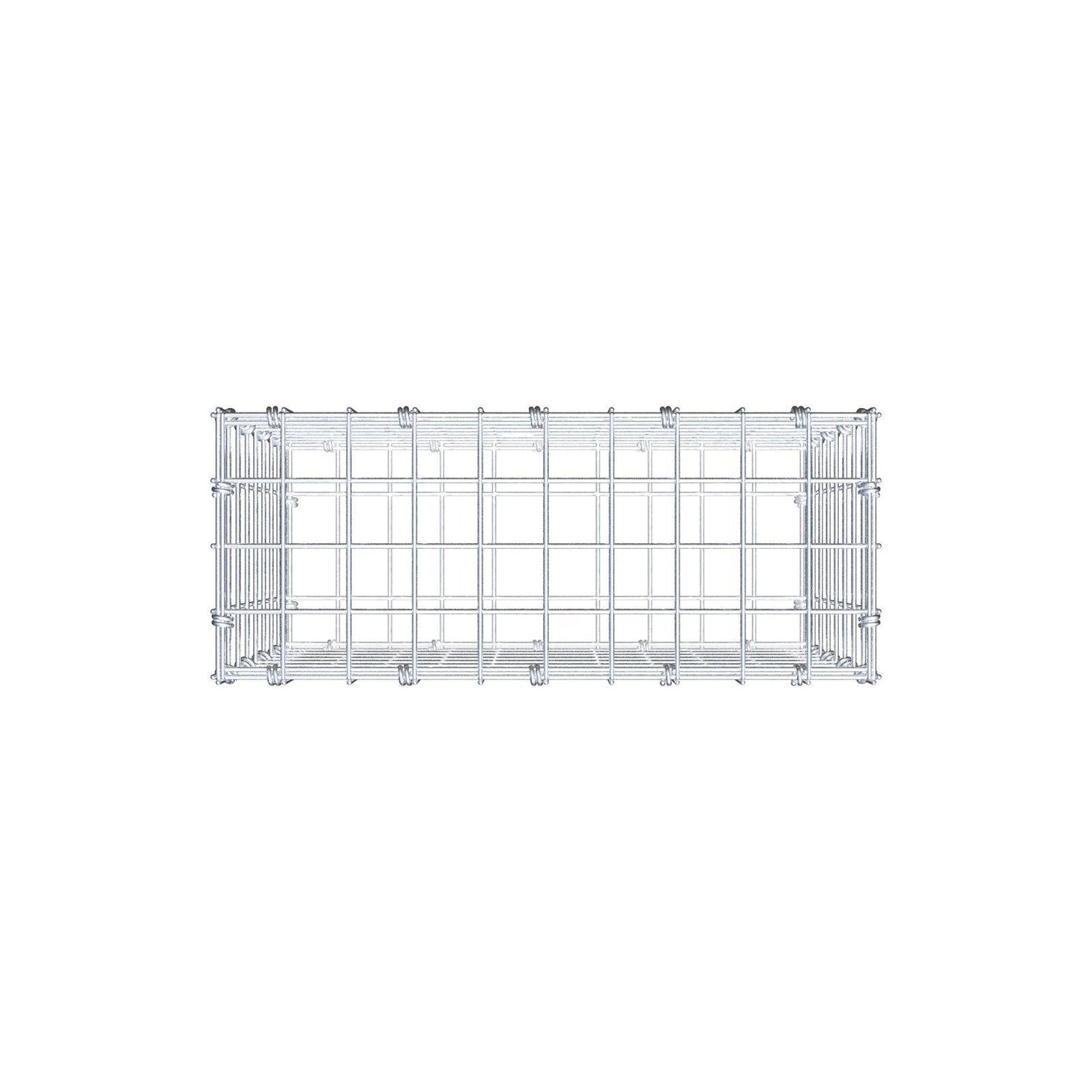 Gabion 50 cm x 40 cm x 20 cm (L x H x P), mailles 5 x 5 cm, anneau en spirale