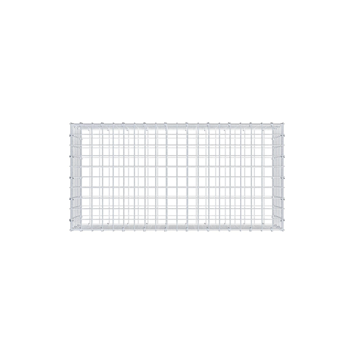 Gabbione 100 cm x 30 cm x 50 cm (L x H x P), maglia 5 cm x 5 cm, anello a C