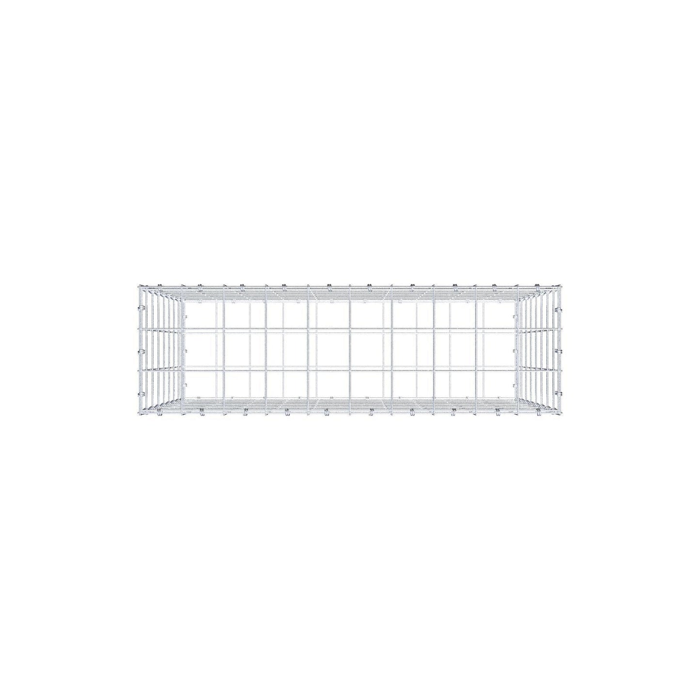 Gabion 100 cm x 80 cm x 30 cm (L x H x D), maskestørrelse 10 x 10 cm, spiralring