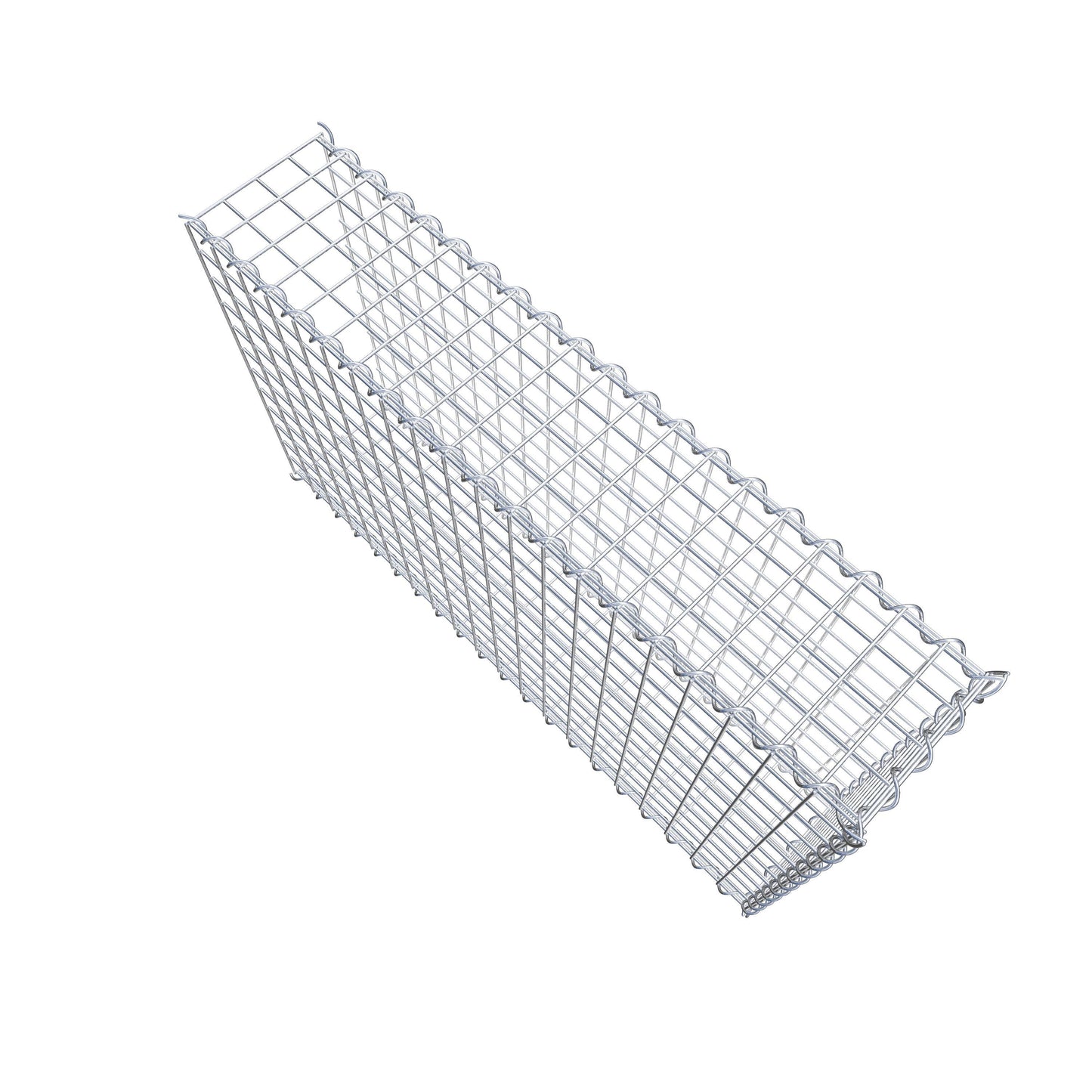 Gavión adulto tipo 2 100 cm x 60 cm x 20 cm (largo x alto x profundidad), tamaño de malla 5 cm x 5 cm, espiral