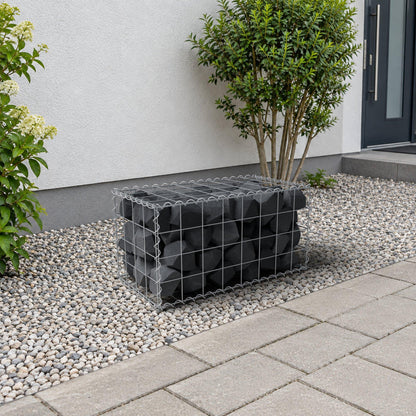 Gabion 80 cm x 40 cm x 40 cm (L x H x D), mesh size 10 cm x 10 cm, spiral